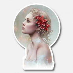 Pegatina vinilo - Poinsettia