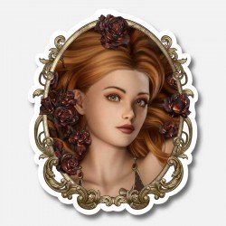 Pegatina vinilo - Burnt rose